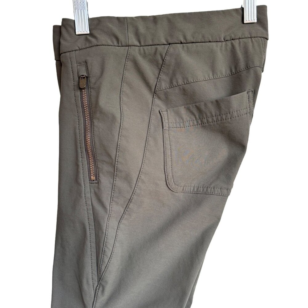 ATHLETA Wander Skinny Ankle Zip Olive Pants 349953-03 Women's Size 0 Nylon - Picture 13 of 16